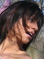 Raven Riley out in the woods stripping down and touching herself