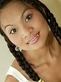 Asian beauty Tailynn slowly takes down her white overalls