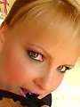 Very cute and innocent blonde teen exposes her bare ass